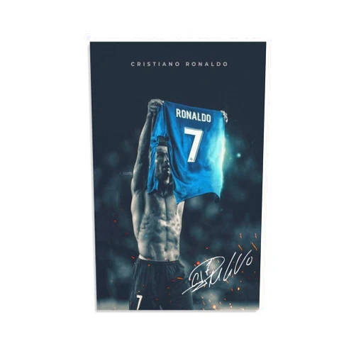 Kvsyaw Ronaldo Poster Print Canvas Poster Perfect Wall Decor for Sports Fans Unframe:12x18inch(30x45cm)