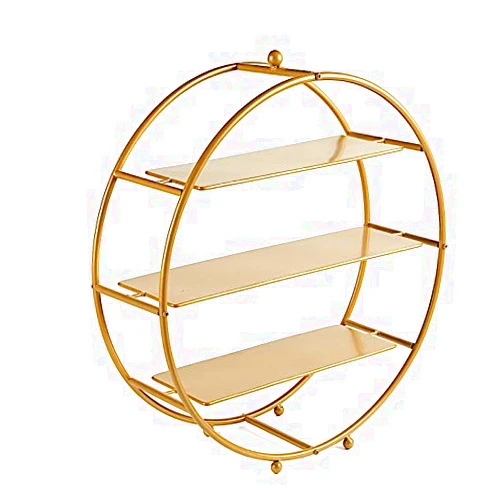 BalsaCircle Cake Stands Balsa Circle 21-Inches Tall Gold Wheel Round Metal Cupcake Holders Stand - Dessert Display Wedding Reception Events Party Decorations