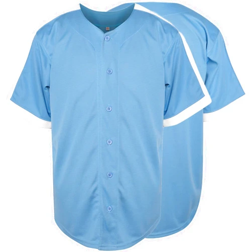 MESOSPERO Plain Button Down Blank Baseball Jersey Short Sleeve Hipster Hip Hop T Shirts