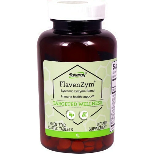 Vitacost Brand Vitacost FlavenZym Systemic Enzymes - 180 Enteric Coated Tablets