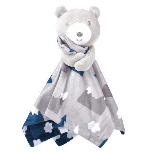 Baby Essentials Minky Animal Snuggler Lovey Blanket for Kids, Babies, Boys, Girls, Gender Neutral Security Blanket with Stuffed Animal (Beloved Snowcap Bear)