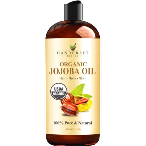 Handcraft Blends USDA Organic Jojoba Oil - 16 Fl Oz - 100% Pure and Natural - Premium Grade Oil for Face, Body and Hair - Anti-Aging Oil - Cold-Pressed and Hexane-Free