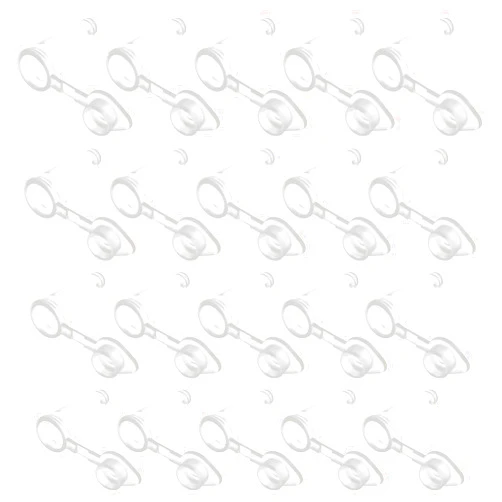 Othmro 1000 Pcs 0.1ml Clear Plastic Conical Centrifuge Tube, Othmro Liquid Dropper Graduated Microcentrifuge Test Tubes with Attached Lid, Micro Centrifuge Small Sample Bottle Vials Container for Lab