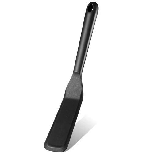 Zopeal Silicone Thin Spatula Omelet Spatula Turner Long Crepe Spatula Heat Resistant Cooking Spatula Non Stick Pancake Spatula for Cooking Egg Burgers Pizza Pancake Steak Omelet Crepes (Black)