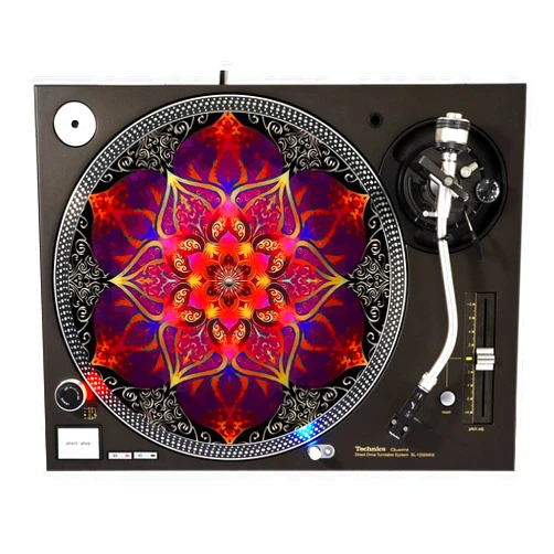 SDO Slipmats Red Flower - DJ Turntable Slipmat