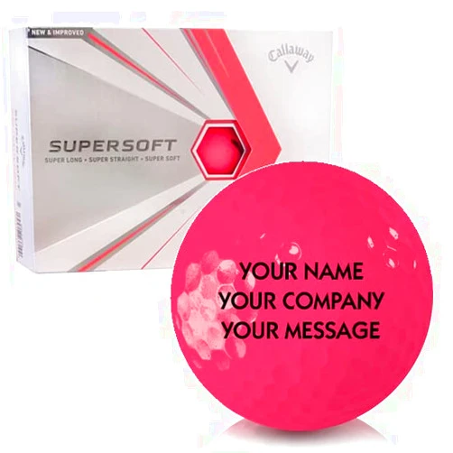 Golfballs.com Callaway Golf Supersoft Pink Personalized Golf Balls