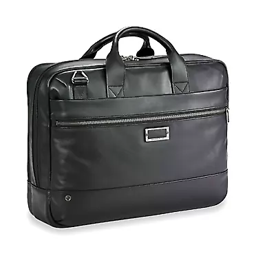 Briggs & Riley @ Work-Leather Brief, Black, Medium