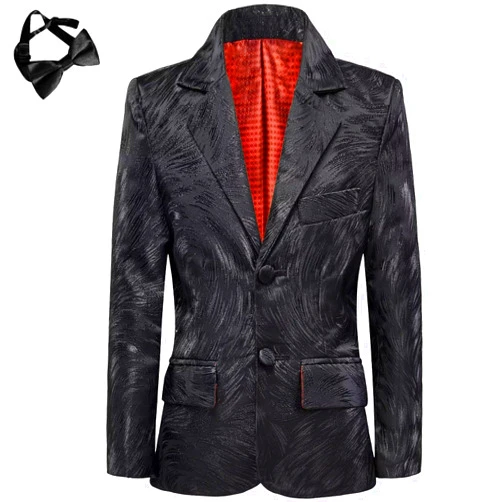 Laimi Duo Boys Blazer Coat Slim Fit Jacket Formal Embroidery Suit Blazer for Kids Sport Coat Ring Bearer Outfit
