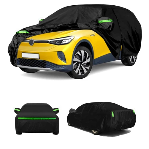 Eysbiy Car Covers Custom for VW ID.4/ID 5 2020-2023 Car Cover Waterproof All Weather, 210D 6 Layers Cover with Charging Port Waterproof Zipper, Windproof Strap, Cotton Lining