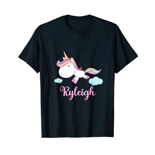 RYLEIGH Funny Sassy Custom Name Gift RYLEIGH Pink Unicorn Funny Novelty Womens Custom Name T-Shirt