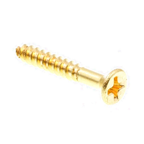 Prime-Line 9034710 Wood Screw, Flat Head Phillips, #6 X 1 in, Solid Brass, Pack of 100