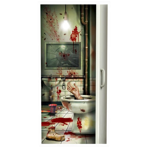 Beistle Creepy Crapper Restroom Door Cover