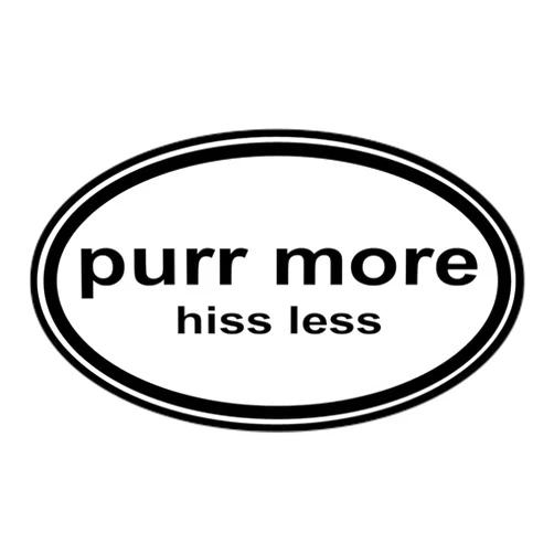 CafePress Purr More Oval Car Bumper Sticker(10-Pack)