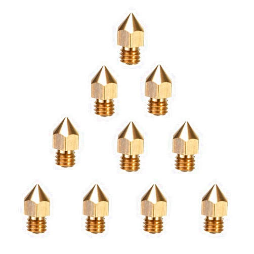 Creality 3D Printer Extruder Nozzle 10PCS 0.4mm MK8 for Ender 3/Ender 3 Pro/Ender 3 V2/Ender 3 Max/Ender 5 Pro/Ender 3 S1/Ender 3 Neo/CR 10 Series 3D Printer