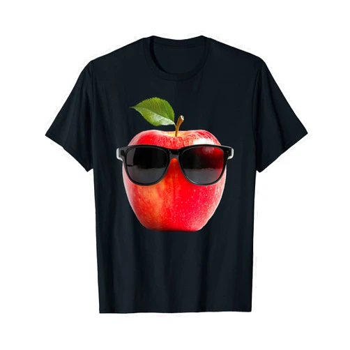 Apple Fruit. Apple Wearing Sunglasses Funny Fruit Costume Graphic T-Shirt