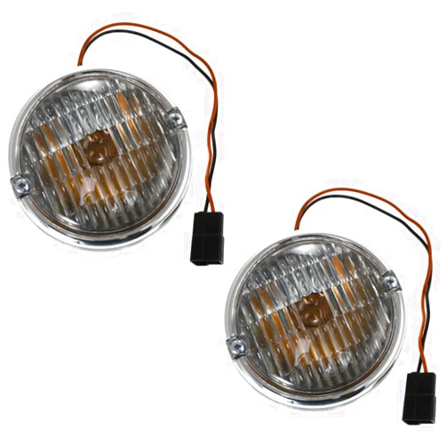 LEESENEVO Parking Lights Corner Side Marker Park Lamps Set of 2 Left & Right Pair Clear Lens for Jeep for CJ5 1976-1983 for CJ7 1976-1986 for Scrambler 1981-1985 with Bulb(S)-Assembly