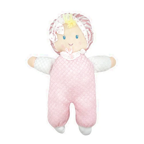 Genius Baby Toys Soft Baby Doll - Cuddly and Soft - Perfect First Baby Doll for Infants and Toddler - Cute Pink and White Outfit - No Hard Parts - Nontoxic First Doll - Perfect for Baby Shower