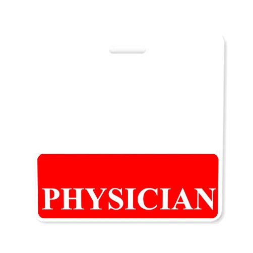 Specialist ID Physician Badge Buddy - Heavy Duty Horizontal Badge Buddies for Physicians - Spill & Tear Proof Cards - 2 Sided USA Printed Quick Role Identifier ID Tag Backer by Specialist ID