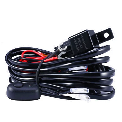 Auxbeam Led Light Bar Wiring Harness with 12V 40Amp Fuse Relay ON/Off Switch (2 Lead 2 Meter Universal)