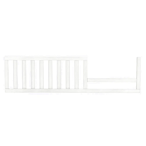 Evolur Andorra Convertible Crib Toddler Guard Rail in Weathered White, Full Assembly from Crib to Toddler Bed, Lasting Quality, Solid Wood Construction