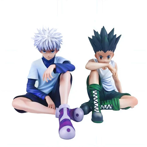 YLQANONG Gon Freecss Figures, Killua Zaoldyeck Anime Figure Statues PVC Anime Action Figurine for Fans 4.72IN