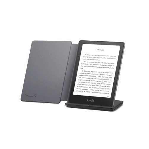 Amazon Kindle Paperwhite Signature Edition Essentials Bundle including Kindle Paperwhite Signature Edition (32 GB), Fabric Cover - Black, and Wireless Charging Dock