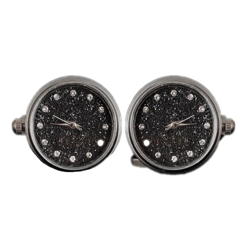 Firbngc Men's Cuff Links Clock Cufflinks Watches Cufflinks Gold Cuff Link Classic French Business Shirt Accessories for Fashion Men Father's Day Lover Friends Birthdays Wedding Anniversaries 2.2/0.8in