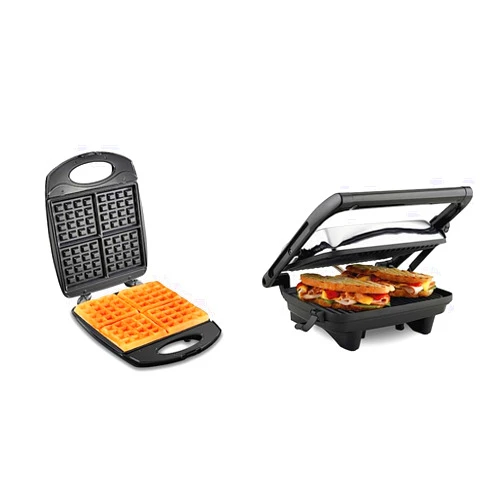 Hamilton Beach Non-Stick Belgian Waffle Maker with Indicator Lights, Makes 4 4