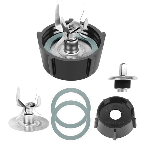 SyVia 6 Point Fusion Blade 4980 & 4902 Blender Jar Bottom & 2 Pieces Rubber Seal Gasket & Coupling Stud Slinger Pin Kit replacement parts Compatible with Oster Osterizer Blender Blade