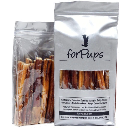 ForPups (1 Pound - 6 Inch) (Regular Thickness) (16 oz) All Natural Premium Quality Bully Sticks (6