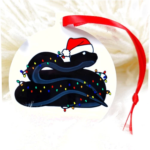 Omniverted Black Snake Christmas Tree Ornament - 3