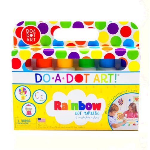 Do.A.Dot Art! Do A Dot Art! Markers 6-Pack Rainbow Washable Paint Markers, The Original Dot Marker, Activity Craft Coloring Supplies for Kids and Toddlers