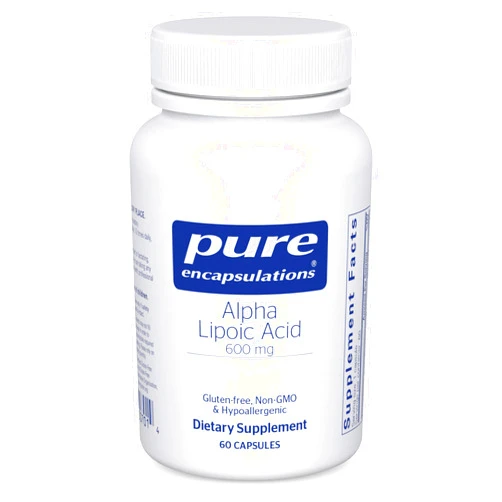 Pure Encapsulations Alpha Lipoic Acid 600 mg - ALA Supplement for Liver Support, Antioxidants, Nerve Health, Cardiovascular Health & Carbohydrate Support - Premium Alpha Lipoic Acid - 60 Capsules