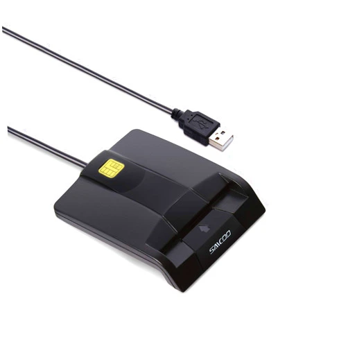 saicoo DOD Military USB Common Access CAC Smart Card Reader, compatible with Mac OS, Win (Horizontal Version) (Don't Support VA PIV Card)