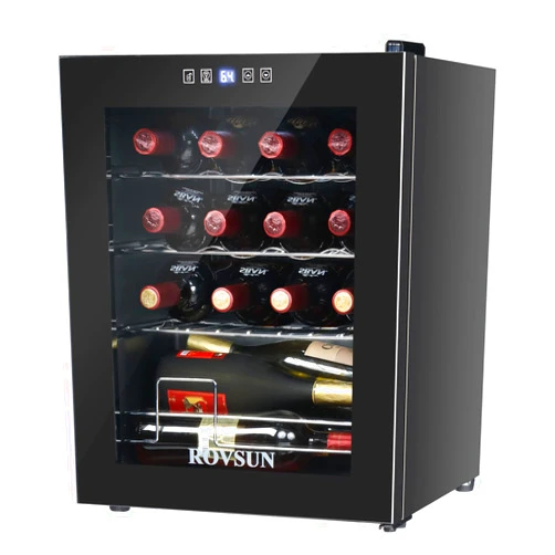 ROVSUN 16 Bottle Wine Cooler Refrigerator, Compressor Fridge Chiller With Digital Temperature Display, Freestanding Single Zone Beverage Refrigerator for Red/White Wines, Beer, Soda