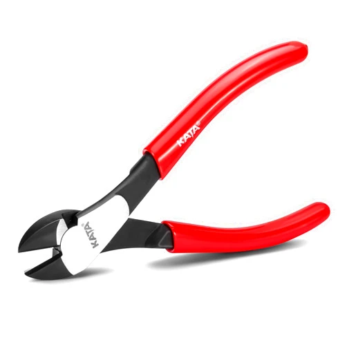 KATA 7-Inch High Leverage Diagonal Cutting Pliers, Heavy Duty Wire Cutters with Comfortable Grip, Angled Head and Sharp Edge, Diagonal Side Cutters Flush Cut for Cutting Metal Wires