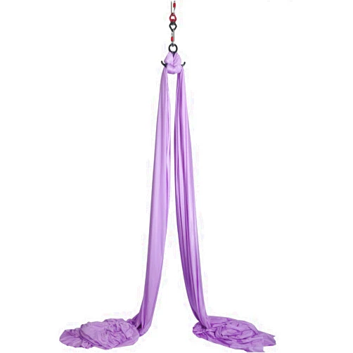 DASKING Aerial Silks Starter Kit - Durable 11Yards of Aerial Yoga Hammock with Hardware, Aerial Swing for Acrobatic Flying Yoga & All Levels (Aerial Rigging Point Up to 14ft)
