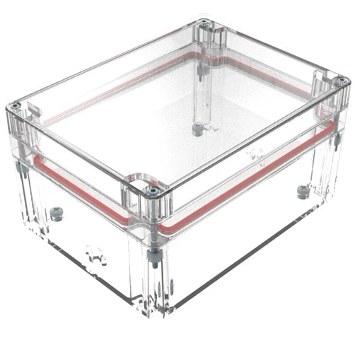 Serpac RB65P12C20C (6.3 x 4.72 x 3.2 in) Polycarbonate Plastic IP67 Waterproof Dustproof Wall Mountable Electrical Junction PCB Project Box Electronic Enclosure Clear Top/Clear Bottom