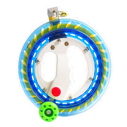HOONEW Kite Reel Winder, Kite Line Winder Winding Reel Grip Wheel Handle with 656 ft String and Lock Function Professional Outdoor Kite Accessories