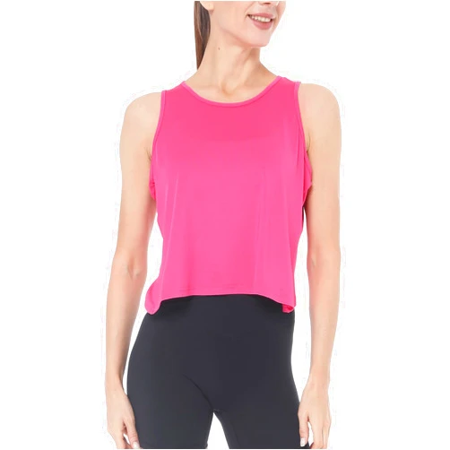 Cathie Moochie Women's Workout Tank Tops Cropped Open Back Sleeveless Yoga Tops