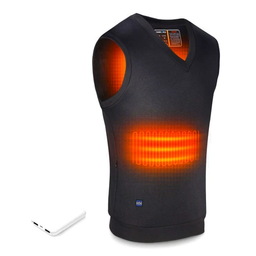 VANRORA Heated Vest with Battery Pack, Warm Soft Fleece Lining, Pullover Sweater Vest, Electric Thermal Shirt for Men & Women