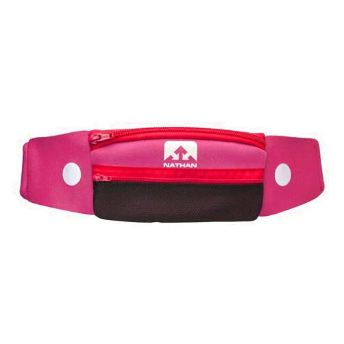 NATHAN Running Belt Waist Pack 5K with Reflective Detail, Zippers and Adjustable Pouch Strap - Runners Fanny Pack - Bounce Free Pouch, Ultra-Lightweight Neoprene - Fits all Phones (iPhone, Android, Windows) - For Men and Women - Running, Biking, Hiking, CrossFit, Workout