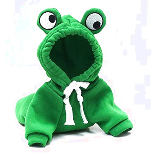 Maruomiki Warm Dog Winter Clothes Cute Fruit Dog Coat Hoodies Fleece Pet Dogs Costume Jacket for French Bulldog Chihuahua Ropa para Perro(Green,S)