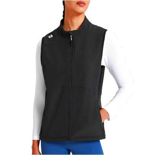 HOTSUIT Women’s Lightweight Vest with 5 Pockets Windproof Sleeveless Jacket for Hiking Golf Vest, Black, M