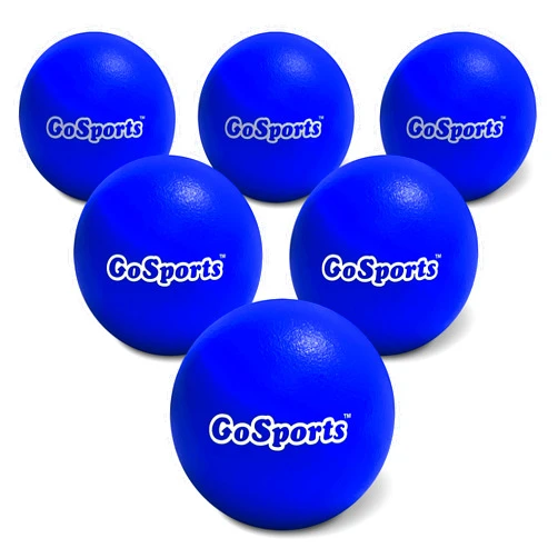 GoSports Soft Skin Foam Playground Dodgeballs - Choose 6 or 7 Inch No Sting Balls for Kids - Set of 6 Includes Mesh Carry Bag