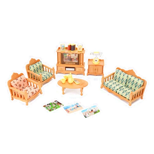 BananMelonBM Dollhouse Furniture Set for Kids Toys Miniature Doll House Accessories Pretend Play Toys for Boys Girls & Toddlers Age 3+ with Living Room, Sofa, TV...