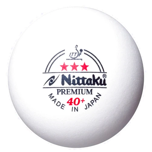 Nittaku Table Tennis Ball, International Certified Ball, Plastic, 3 Star Premium