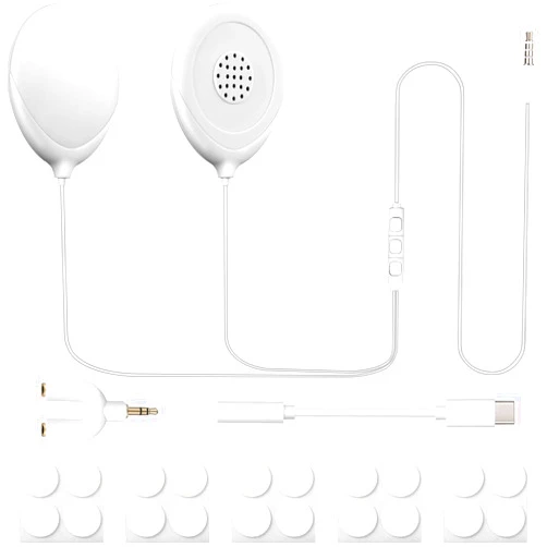 Konohan 8 Pcs Baby Bump Headphones Set Belly Headphones for Pregnant Women White Belly Speakers Women for Pregnancy Safely Play Music, Sounds, and Voices to Your Baby in The Womb