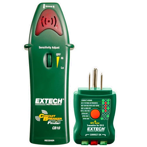 Extech - 1218G94EA - CB10 Circuit Breaker Finder, Locates fuses/Breakers, Tests receptacles and GFCI Circuits