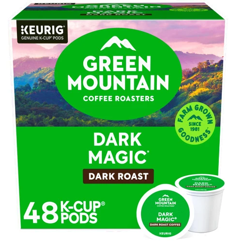 Green Mountain Coffee Roasters Dark Magic, Single-Serve Keurig K-Cup Pods, Dark Roast Coffee Pods, 48 Count (2 Packs of 24)
